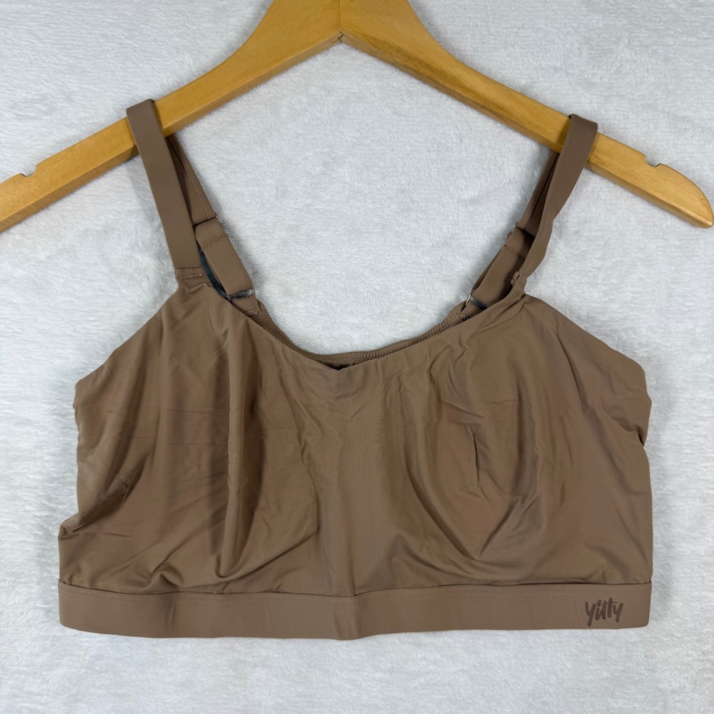 Yitty Brown Seamless Adjustable Strap Bralette Bra XXL/1X BB2355592-3437-50760‎